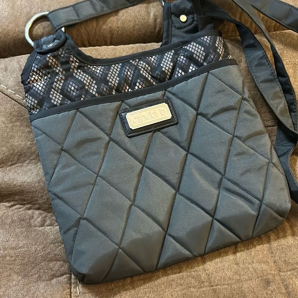 cinda b. Quilted Hipster Adjustable‎ Crossbody Bag. Python.